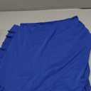 CSDAJIO Women's Asymmetrical Ruffle Hem Strapless Tube Top and Skirt Matching Set Summer 2 Pieces Outfits (Medium, Blue)