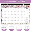 3 x Desk Calendar 2026, 18 Months Calendar Runs from January 2026 to June 2027 - Large 17" x 12" Desktop/Wall Monthly Calendar for Home School, or Office - Vintage Floral