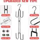 Hat Organizer for Closet, Collapsible Metal Cap Rack with 360 Rotating Hooks, Space Saving Hat Hanger Holds 40+ Baseball Caps Holder for Wall, Door or Closet Display