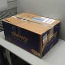 Waterproof Outdoor Rug 8x10 ft, Reversible Plastic Straw Rug, Easy to Clean Patio Rug, Portable Carpet for Patio, RV, Deck, Balcony, Backyard, Picnic, Beach, Clover, Navy Blue