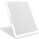 deweisn Folding Lighted Makeup Mirror with 72 LEDs 3 Colors Light Modes USB Rechargeable 1800mA Batteries Portable Ultra Thin Compact Vanity Mirror Dimmable Travel Mirror (White)