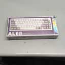 YUNZII AL68 Wireless Mechanical Keyboard,Full Aluminum CNC,60% Layout with Knob, QMK/VIA Software,Gasket Mounted,Hot Swappable,RGB Backlit,BT/2.4G/USB-C for Mac/Win (Black, Cocoa Cream V2)