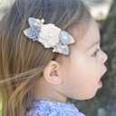 Flower Hair Clips Set for Baby Girl Lightweight Floral Hair Bow Accessories with Boutique Fully Lined Alligator Clip for Toddler Teens Gifts (AE)
