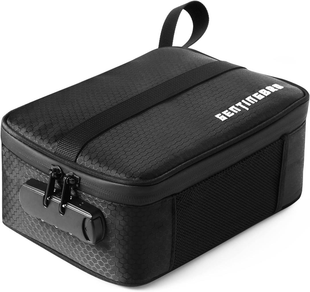 Lock Bag with Combination Medicine Bag Travel Lunch Black