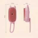 BoBow Cat Steam Brush for Shedding, 4 in 1 Rechargeable Steam Pet Brush for Cats and Dogs, Anti-Static, Massage, Cleaning, Shedding& Combing All in One! (Beige)