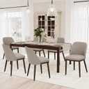 COLAMY Upholstered Dining Chairs Set of 2, Modern Kitchen Chairs with Back, Fabric Side Dining Room Chairs with Wood Legs for Kitchen Dining Room Restaurant, Camel