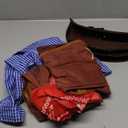 ReliBeauty Kids Cowboy Costume for Boys Cosplay Costumes Birthday Party Christmas Halloween Dress up Gift for Kids 4 Sets,Blue 10/150