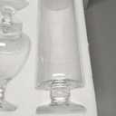 MyGift 4 Piece Set Clear Glass Apothecary Jars with Lids, Bathroom Decor, Candy Buffet, Wedding Centerpiece Decorative Jar