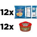 Frito Lay Tostitos Bitesize Rounds Chips and Salsa Dip Cups Variety Pack, (Pack of 24), Vegetarian, Blue (EXP 09/22/26)