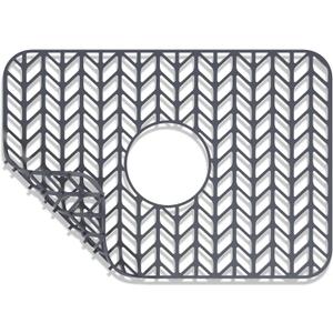 AWOKE Sink Protectors for Kitchen Sink | 18.2"x 12.5" Kitchen Sink Mats for Bottom of Kitchen Sink | Sink Inserts for Kitchen Sink of Stainless Steel Sink | Center Drain (Grey)