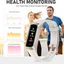 Fitness Tracker with 24/7 Heart Rate, Health Tracker with Calories Sleep Monitor, 1.10''AMOLED Touch Color Screen, Step Counter Activity Pedometer Smart Watch for Women Men