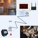 Retekess T114 Restaurant Pager, Wireless Calling System, 984ft, 6 Voice Broadcast, Max 999, Extend Range, 2 Retekess T128 Watch Receiver, 15 Alert Call Buttons for Restaurant, Hotel