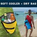 Enthusiast Gear Insulated Dry Bag Floating Cooler 10L / 15L Roll Top, Leak Proof, Waterproof, Collapsible, with Padded Shoulder Strap - Perfect for Kayaking Fishing Beach Hiking (10 Liter, Green)
