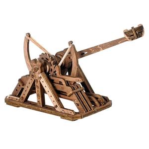 Adult 3D Wooden Catapult Puzzle Kit, DIY Mechanical Model Construction Set, Educational STEM Puzzle Desktop Toy or Decorative Item for Teens Aged 14 and Up