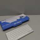 Wireless Keyboard and Mouse Combo, Compact Quiet Wireless Keyboard and Mouse Set 2.4G Ultra-Thin Sleek Design for Windows, Computer, Desktop, PC, Notebook, Laptop (GHKM03 Silver White)