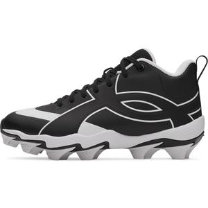 Under Armour Boys' Leadoff Icon Mid Rm Jr Baseball Cleats (Black)