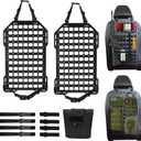 Molle Panel for Truck - Tactical Seat Back Organizer (2-Pack), Rigid Molle Seat Back Panel, Sturdy High-Strength Polymer, Includes 1 Utility Bag