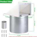 12 Inch Hooded Wall Vent with Screen and Damper,Outdoor Wall Exhaust Cover Cap Dryer Vent Cover for Duct HVAC Dryer AC Range Hood Exterior Cooling Ventilation and Outside Air Exhaust,Galvanized Steel