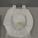 Centoco Round Toilet Seat, Wood Core/Plastic Finish, Residential, White | Closed Front, Cover, Made in the USA, DSAZAM700-001