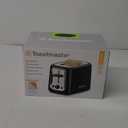 Toastmaster 2-Slice Toaster - Black with Stainless Steel - Kitchen Essential for Sandwich Bread & Breakfast Toast - Toaster with Wide Slots, High Rise Toast Lift & Cool-Touch Exterior