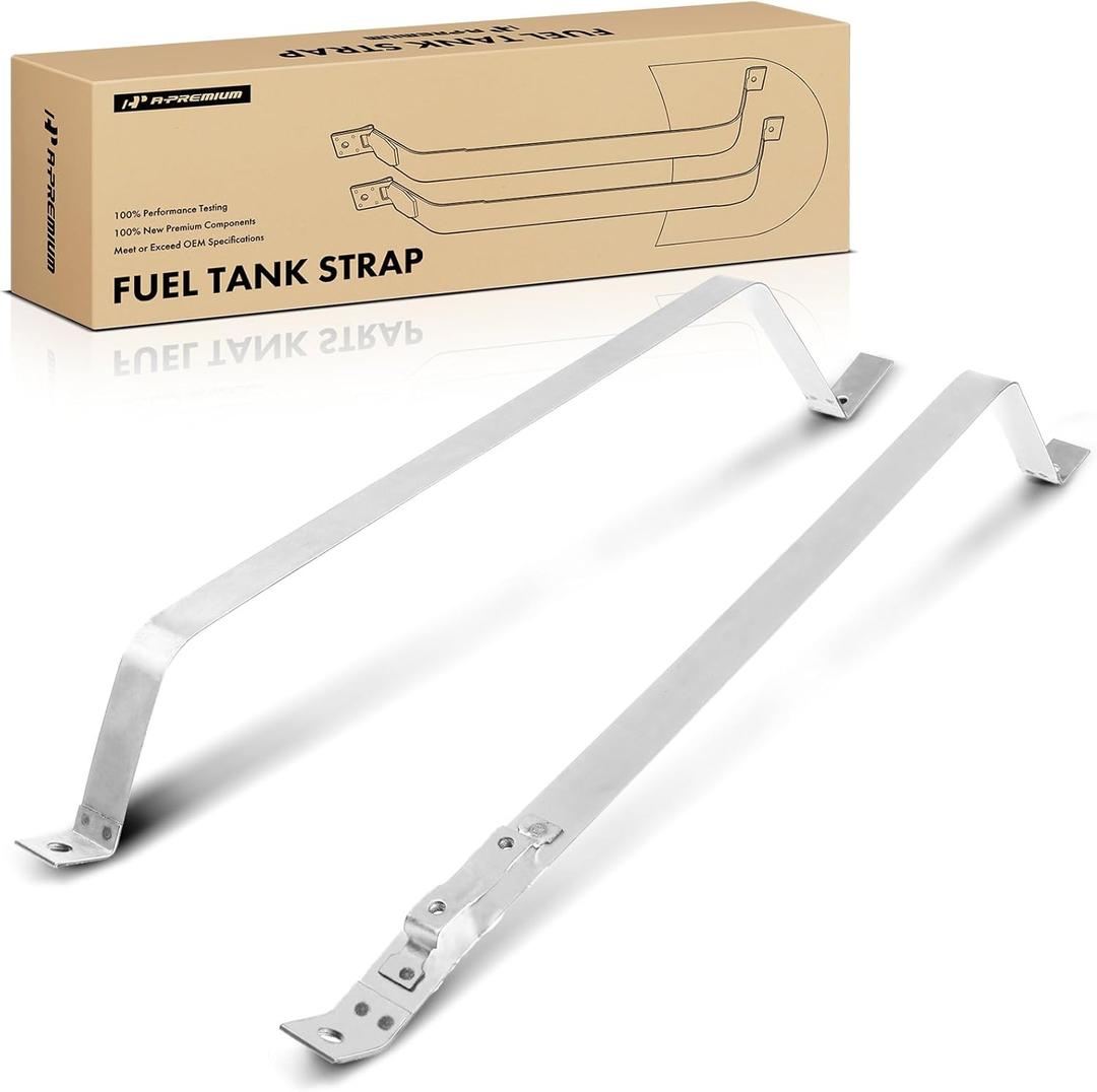 A-Premium Fuel Tank Straps Compatible with Geo Prizm Toyota Corolla 1993-1997 L4 1.6L 1.8L DOHC Petrol 2-PC Set