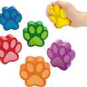 Paw Shaped Squishy Toys (Set of 12) Great for Dog Party Favors and Birthday Supplies