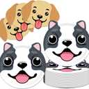 40Pcs Dog Birthday Decorations Pawty Birthday Plates and Napkins Set Supplies for Baby Shower Dog puppy Party Decorations