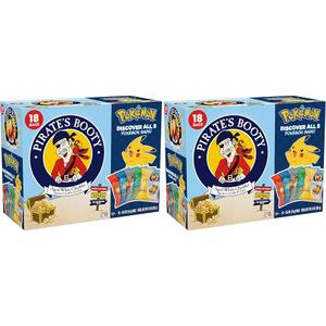 PIRATE'S BOOTY Pokémon Aged White Cheddar Rice & Corn Puffs, 0.5 oz Bags (18 Count), 3 Pack, BB 01/21/2026