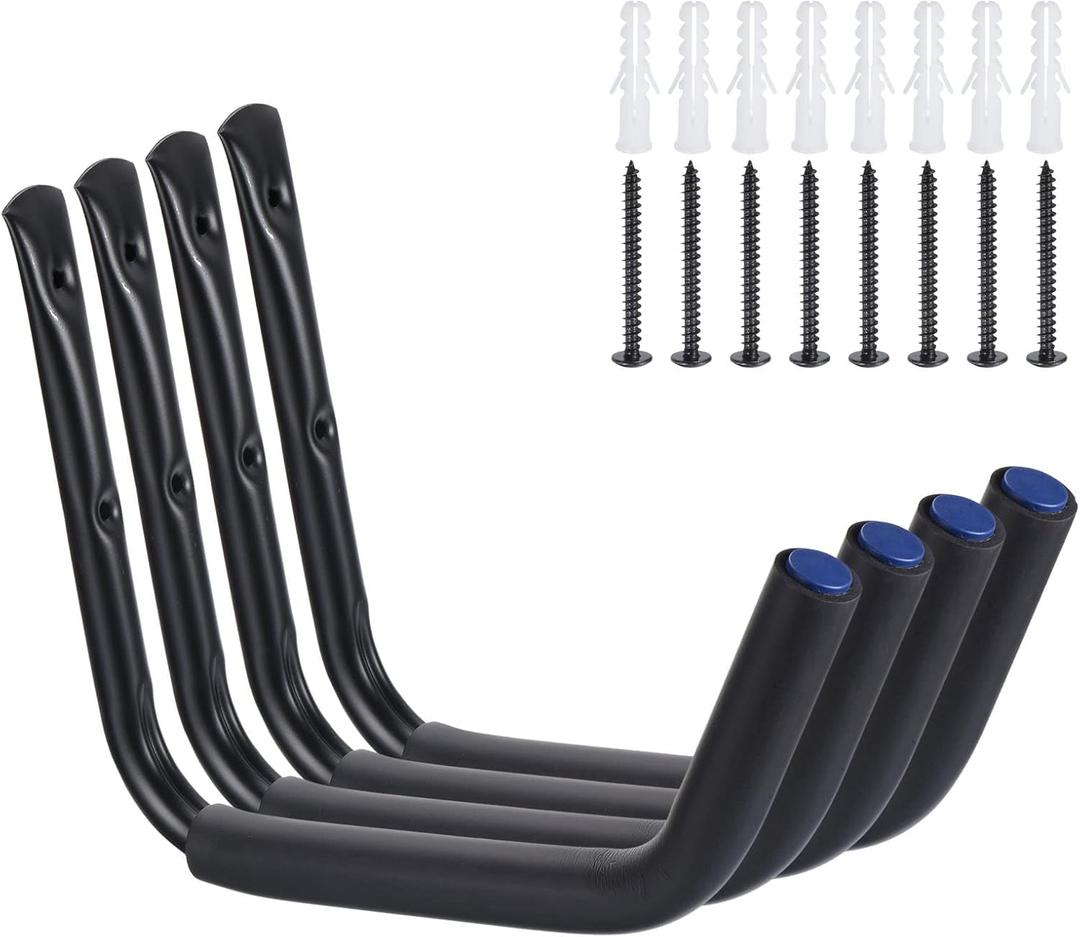 PATIKIL Kayak Storage Racks, 15 Inch Kayak Hook Wall Mount Canoe Hanger 4 Pack Garage Storage Hooks for Kayaks Canoe Surfboard Paddle Board (120Lbs Capacity)