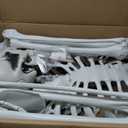 8ft Halloween Giant Skeleton - Posable with Glowing Eyes & Luminescent Paint, Tall Outdoor Skeleton Full Body Life-Like Bones for Halloween Decorations