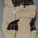 Kuoser Waterproof Dog Coat, Reversible Dog Jacket for Large Dogs, Adjustable Durable Doggie Winter Coat for Groowing Puppies Warm Puppy Cold Weather Apparel, Brown L (Large (Pack of 1))