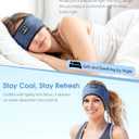 MUSICOZY Bluetooth 5.4 Headband Headphones for Sports and Sleep, Wireless Sleeping Eye Mask Earbuds Earphones for Side Sleepers Workout Running Cool Tech Gadget Unique Gift