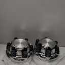 LEAPTREND 6 Lugs Chrome Wheel Center Caps(New Glossy Silver Design) 4pcs Fit for GMC Savana Sierra Yukon&Chevy/Chevrolet Avalanche Express Silverado Tahoe 1500 2500 1999-2012 Rim Hub Cover