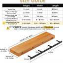 1pc Floating Shelf Hardware Heavy Duty Hidden Shelf Brackets Support,Wall Mounting Invisible Floating Shelves Bracket Without Jig (40" x 4" x 1.5")