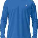 Roadbox Mens UPF 50+ UV Sun Protection Shirts Outdoor Long Sleeve SPF Rash Guard for Fishing Hiking Swimming Running, Large