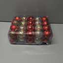 40PCS 2.36" Christmas Balls Ornaments, Plastic Christmas Tree Ornaments, Holiday Baubles, Hanging Decorations for Xmas Trees Holiday Party, Gold Red Baubles