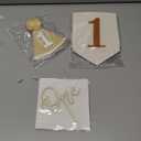 GCQQ 1st Birthday Highchair Banner Decorations Baby Boy First Birthday Outfit One Year Old Birthdays Dcoration with Khaki Cone Hat Wood Bead Tassel Garland Cake Topper For Baby Shower Party Decor