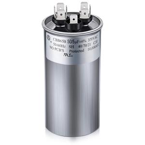 50/5 MFD uF 370/440V CBB65 Dual Run Round Capacitor for AC Motor, HVAC Capacitor, Air Conditioner Replacement, Heat Pump, Fan Start, Condenser Straight Cool, UL Listed