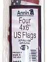Annin Flagmakers 230638 4 x 6 in. United States Hand Flag - Pack of 4