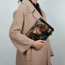 Case for Samsung Galaxy Tab S10 FE+/ S10 FE Plus 5G 13.1 2025,Premium PU Leather Cover with Auto Sleep Wake,Highland Cow with Daisies