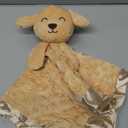 Baby Security Blanket Soft Minky Baby Lovey Puppy Plush Blanket for Boys and Girls,Snuggle Toy Lovie Newborn Gift Unisex Lovie Gift for Toddler, Brown Dog 16 Inch