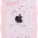 Compatible with iPhone 11,Cute Kawaii Bling Sparkle Glitter Frame Shape Soft Silicone Shockproof Protective Phone Case Cover for Women Girls Pink