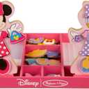 Melissa & Doug Disney Minnie Mouse and Daisy Duck Magnetic Dress-Up Wooden Doll Pretend Play Set (40+ pcs) Minnie Mouse Toys, Disney Dress Up Dolls For Preschoolers And Kids Ages 3+