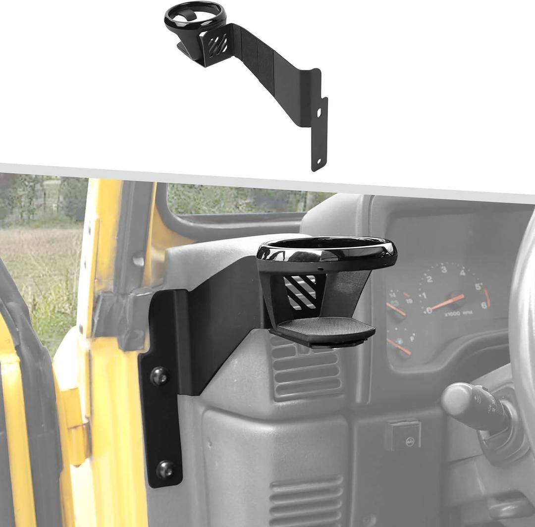 1PC Door Drink Cup Holder Fit for Jeep Wrangler TJ 1997-2006, Driver Side