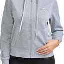AEROPOSTALE Women's Fleece Zip Up Hoodie (Large, Gray Heather)