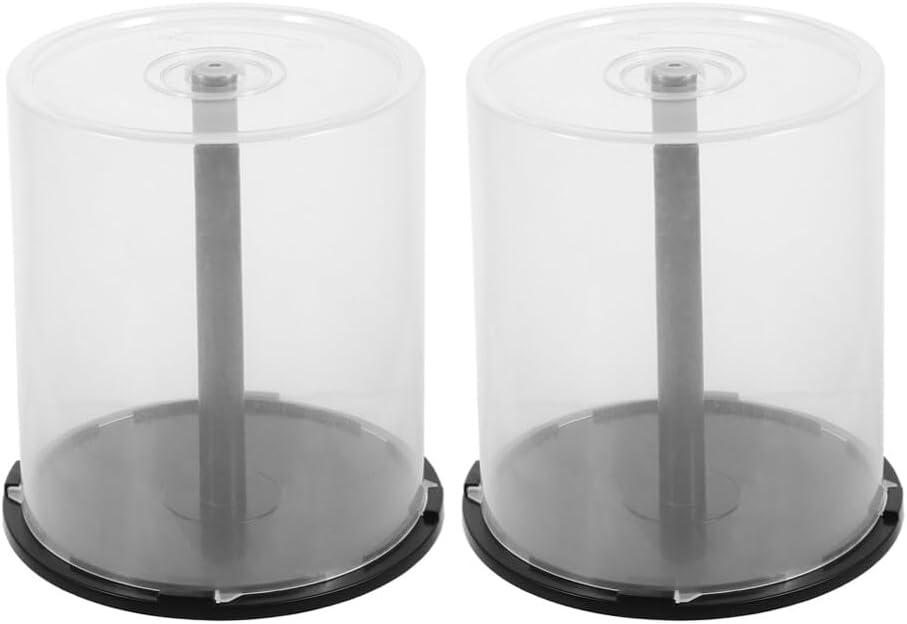 ABOOFAN 2pcs Cd Storage Bin Empty Cd Storage Holder Plastic Dvd Storage Container Cd Holder Case Album Case Plastic Cd Storage Container Dvd Storage Holder Dvd Case Disc Portable Pp Travel