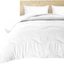 MEELUS Lightweight Comforter Cooling White, All Season Duvet Insert Breathable King Size Summer Bedding, Soft Microfiber Cool Down Alternative Quilt with Corner Tabs, 102x90 inch