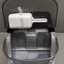 Kismile Nugget Ice Makers Countertop, Portable Ice Machine with Crushed Ice, 35lbs/Day, Self-Cleaning, One-Click Operation for Home Use(Silver)