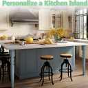 DoubleFill 2 Pcs Unfinished Kitchen Island Legs Farmhouse Solid Wood Table Legs Rubberwood Replacement Raised Panel Cabinet Column (35.4" H X 3.7" W X 3.7" D, Classic Style)