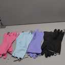 4 Pairs Rubber Dishwashing Gloves with Hanging Hooks - Reusable Cleaning Gloves for Kitchen & Household, Non-Slip, Durable and Flexible (Small, 4 Colors) (Blue+Pink+Purple+Black)